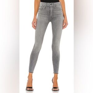 Mother The Looker ankle fray all nighter grey size 26